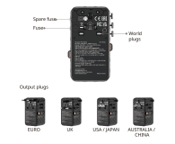 Verbatim Charge ’n’ Travel 70W 2C retractable Universal Adapter black - 1417013 - zdjęcie 4